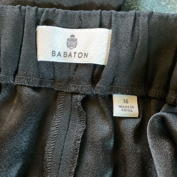 Aritzia Babaton Conan Cropped Pant Black Crepe Trousers Mid Rise Slim Fit 16 NWT - Picture 13 of 15